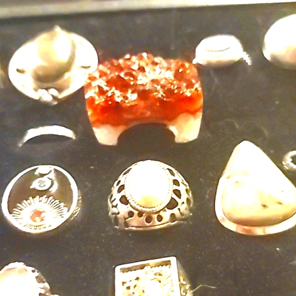 Raw Citrine Game of Thrones Ring of Power 7 OR Signet Black Red Ring Size 7 - Picture 8 of 12